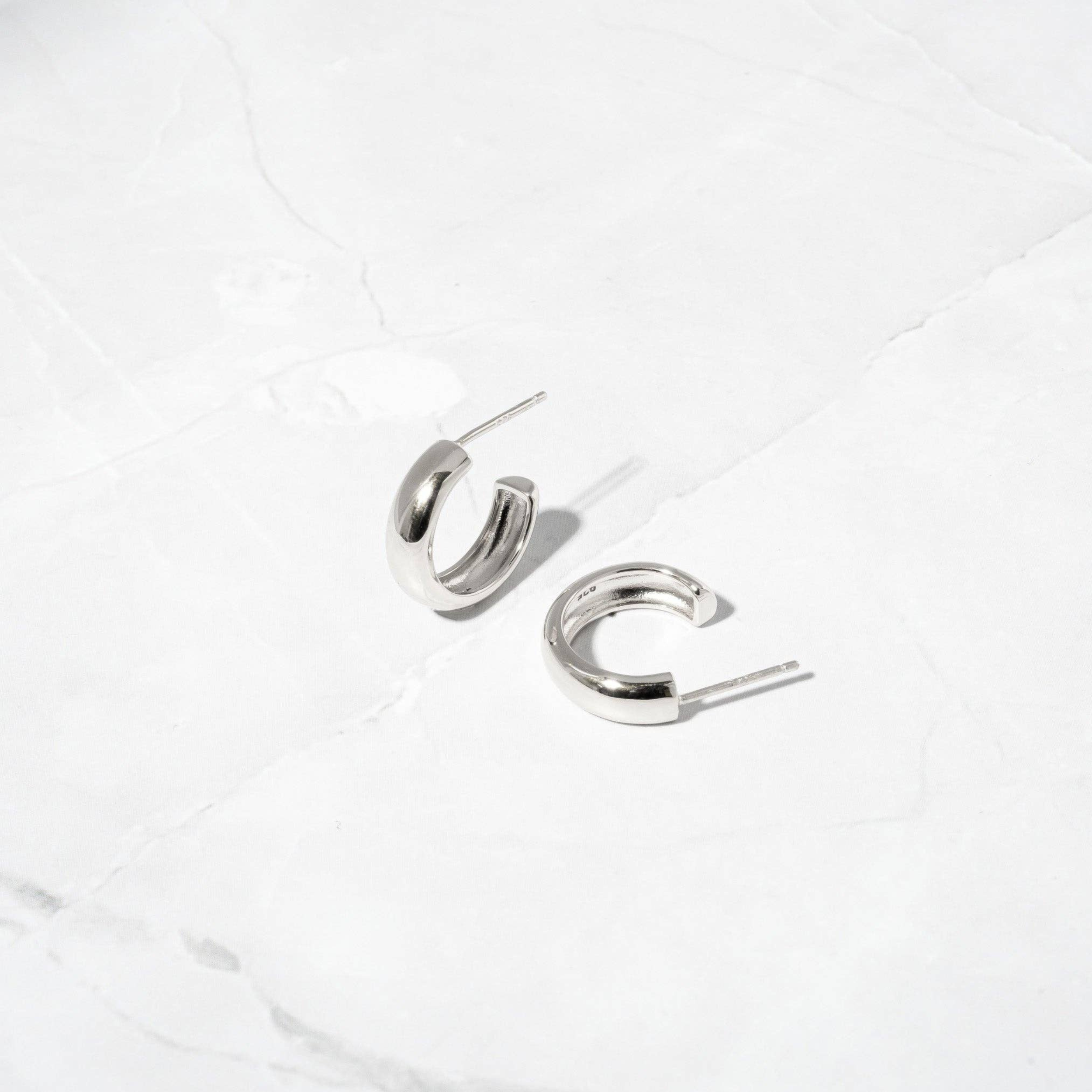 Tyler Hoop Earrings: Silver