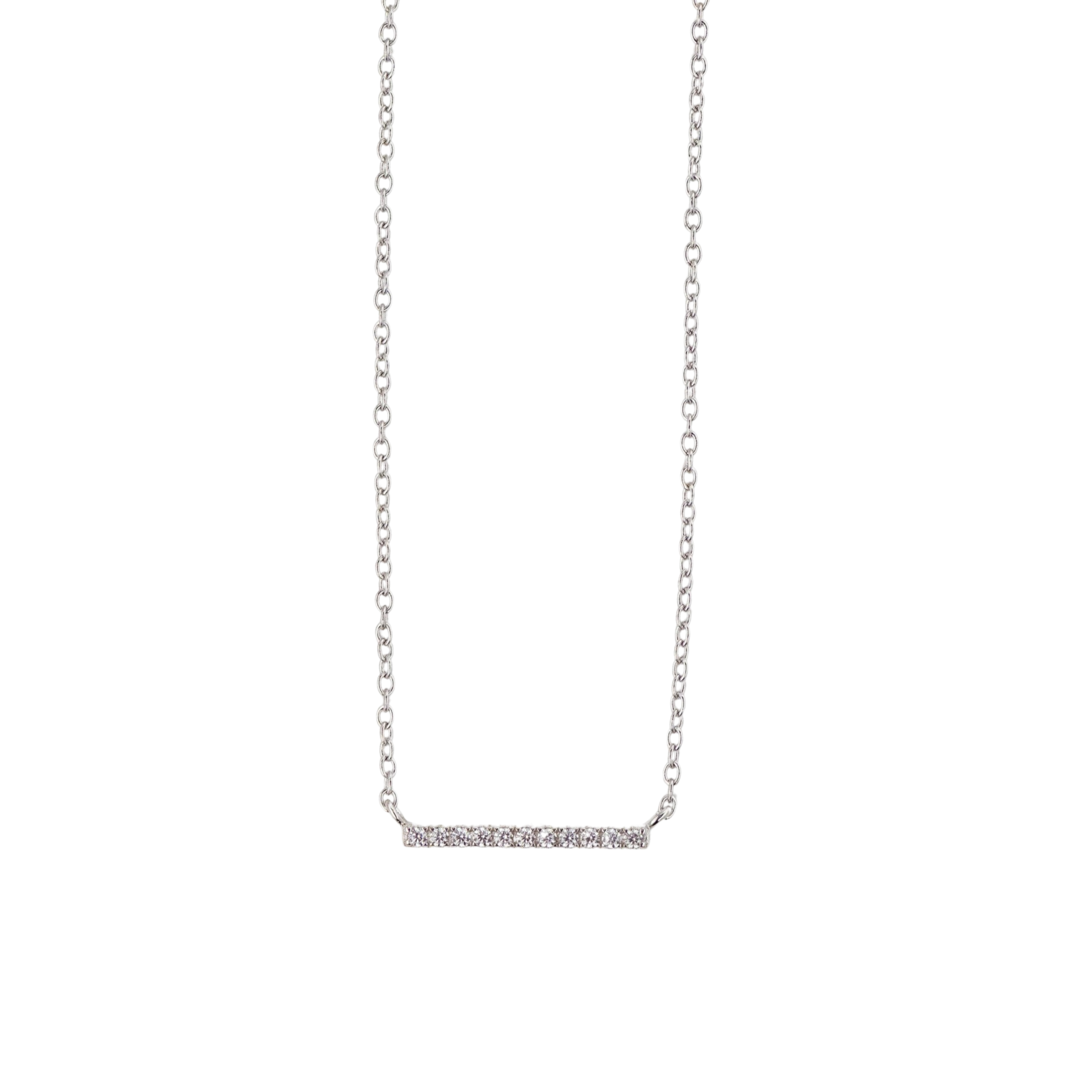 Silver Dainty Bar Necklace